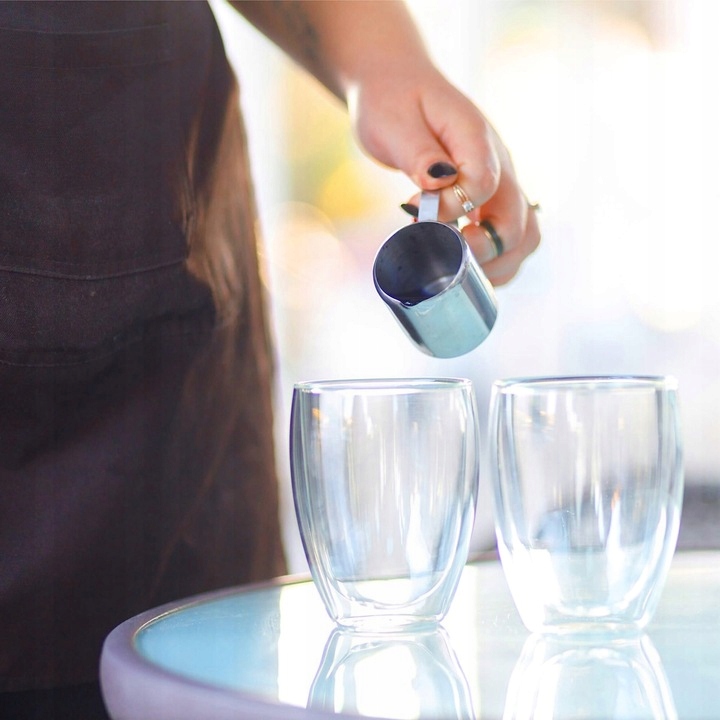 SZKLANKI DO KAWY ZESTAW SZKLANEK DO LATTE TERMICZNE 350ML KUBKI DO HERBATY