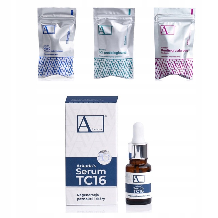 ARKADA SERUM KOLAGENOWE TC16 11ml+ 3X próbniki maść, sól i peeling nagietek