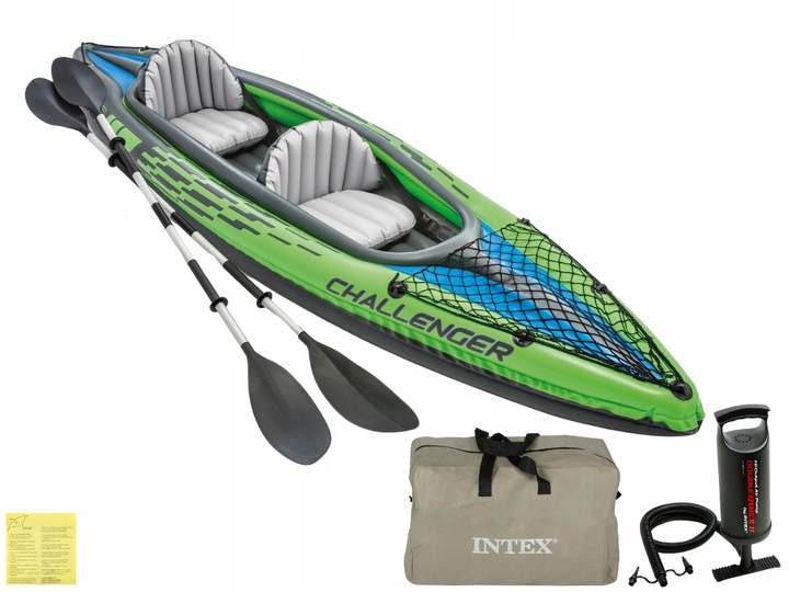 Kajak 2os. Challenger K2 Intex 68306 Pompka Wiosła Dwuosobowy MODEL 2024