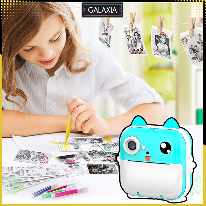 MINI DRUKARKA DRUKUŚ TERMICZNA APARAT NATYCHMIASTOWY DLA DZIECI i 11 ROLEK