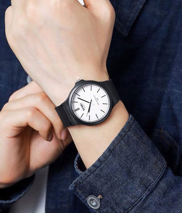 Zegarek męski SKMEI analogowy pasek skóra