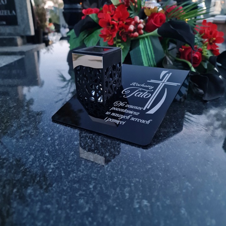 ZNICZ SOLARNY Wieczna Latarenka LED STATUETKA GRÓB lampka dla TATY