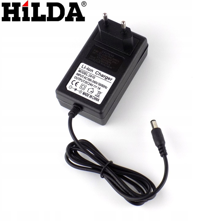 HILDA ŁADOWARKA ZASILACZ PIŁY WKRETARKI 21V 1A 21W WTYK 2.1/5.5 MM LED