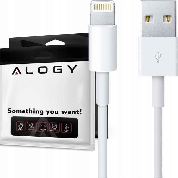 KABEL ALOGY SZYBKI USB DO LIGHTNING DO IPHONE 7 8 SE X XS 11 12 13 14 20W