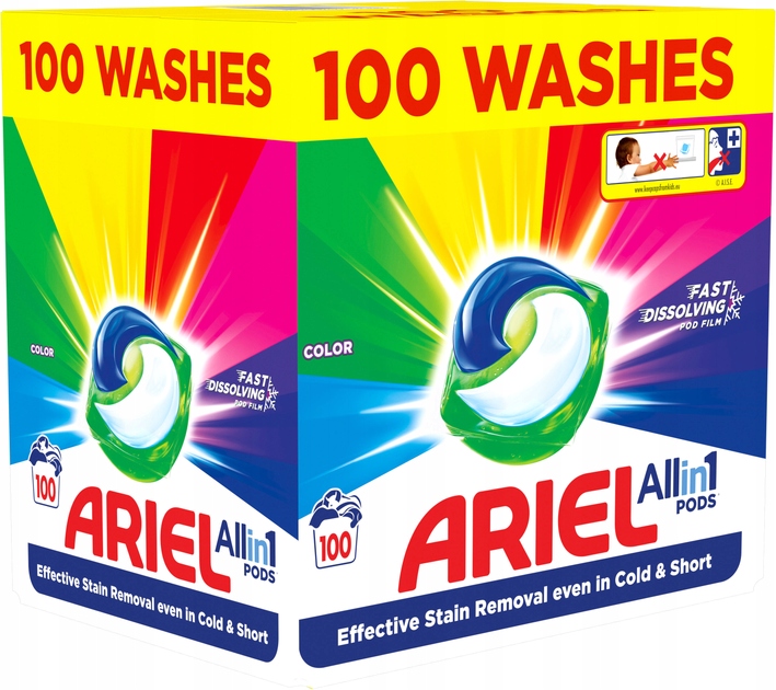 Ariel All-in-1 PODS Kapsułki do prania Color Clean 100 prań