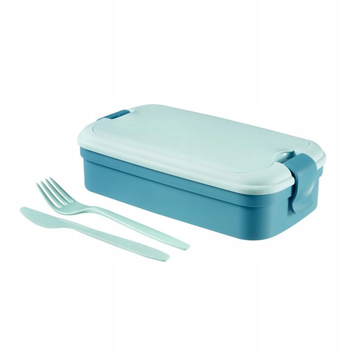 Lunchbox CURVER ze Sztućcami Pojemnik Obiadowy 1300ml LUNCH & GO