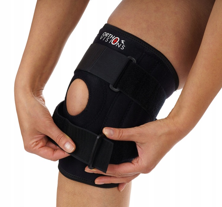 ORTEZA KOLANA STABILIZATOR Z FISZBINAMIx4 OPASKA STAWU KOLANOWEGO RZEPKI