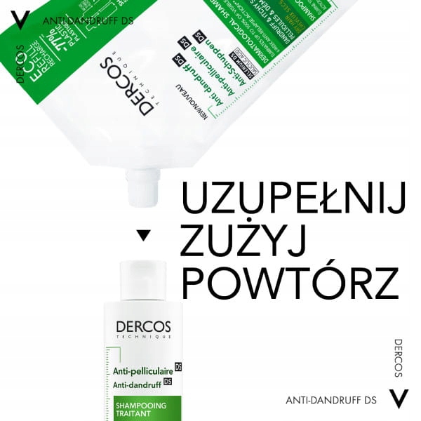 VICHY DERCOS Szampon Przeciwłupieżowy REFILL Włosy Suche - 500ml