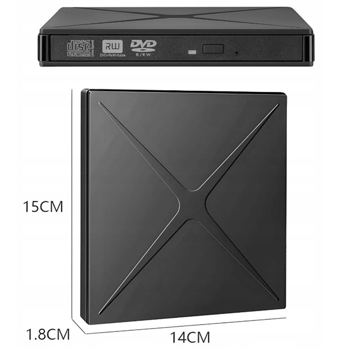 NAPĘD CD DVD +/-RW ZEWNĘTRZNY USB 3.0 NAGRYWARKA CD PRZENOŚNY ODTWARZACZ