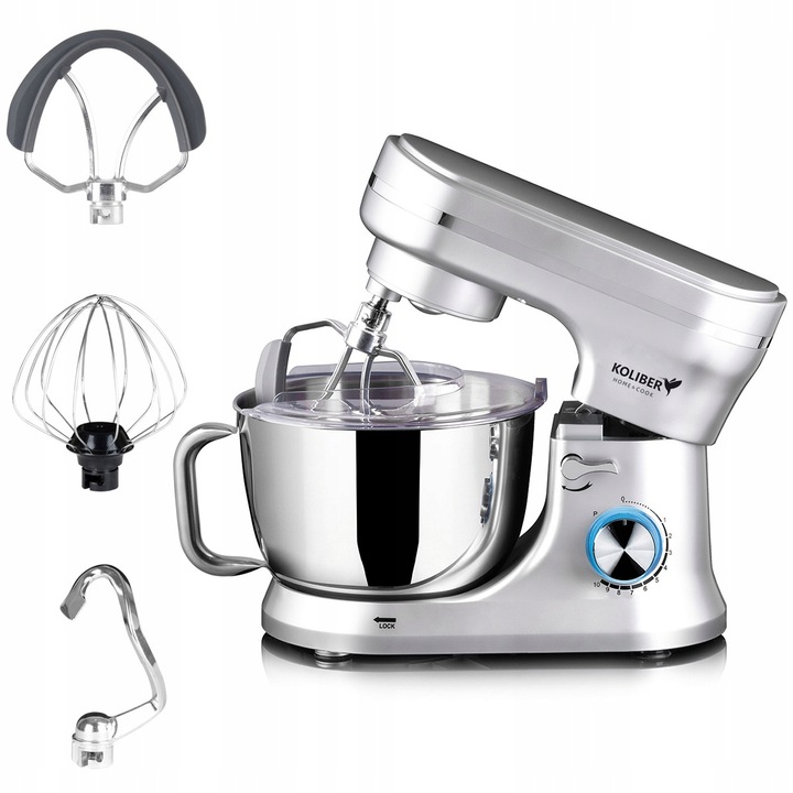 ROBOT KUCHENNY PLANETARNY MIKSER KOLIBER 2400W 4.5L 6w1 WIELOFUNKCYJNY