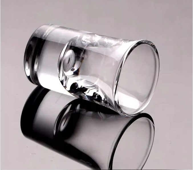 OSZUKANE KIELISZKI 15 ml z GRUBYM DNEM na ślub wesele na 4 szt. + NAKLEJKA