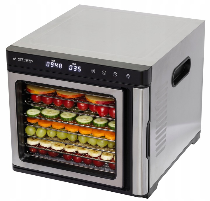 SUSZARKA SPOŻYWCZA DO GRZYBÓW OWOCÓW WARZYW ZIÓŁ TIMER LCD STALOWA 9