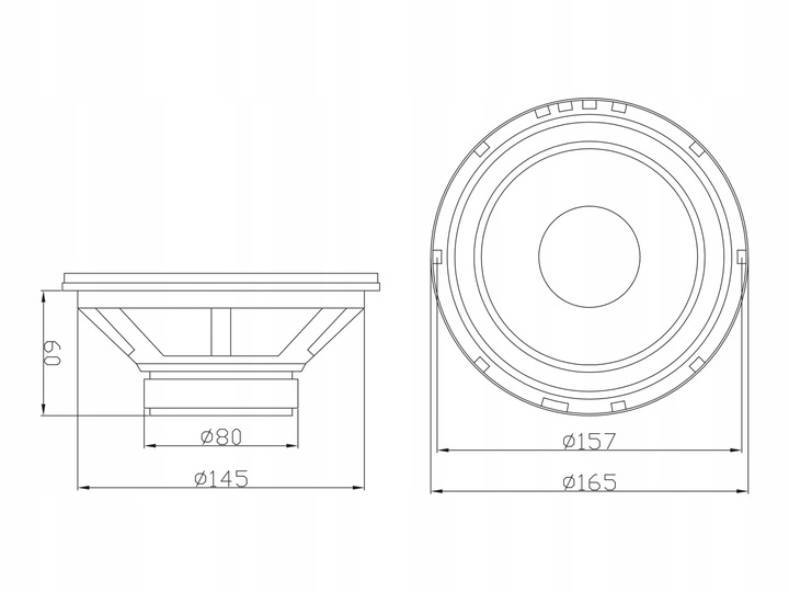 2x MOCNY GŁOŚNIK SAMOCHODOWY BASOWY WOOFER BLOW 140W 165mm 16,5cm 6.5"