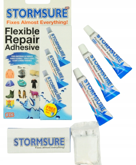 Klej do woderów kaloszy pontonów namiotów STORMSURE 3x5g