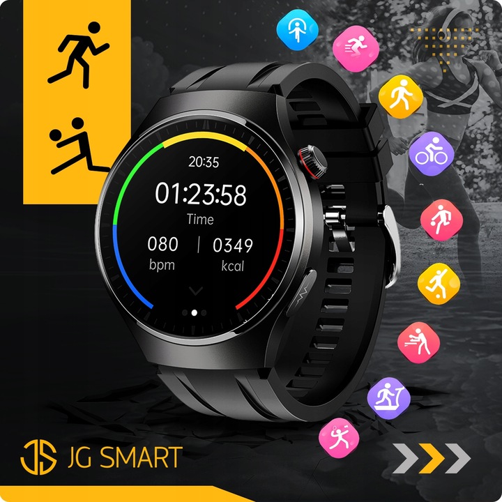 SMARTWATCH DO POMIAR GLUKOZY POLSKIE MENU ROZMOWY ZEGAREK MĘSKI + 3 PASKI