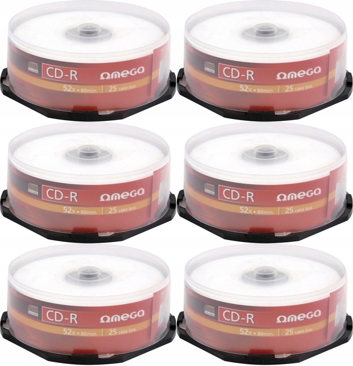 Płyta CD-R jednokr zapis 700 MB cake box 25szt x6