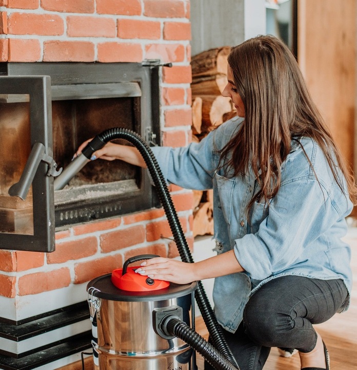 ODKURZACZ PRZEMYSŁOWY 2000W SUCHO DO KOMINKA GRUZU POPIOŁU DMUCHAWA