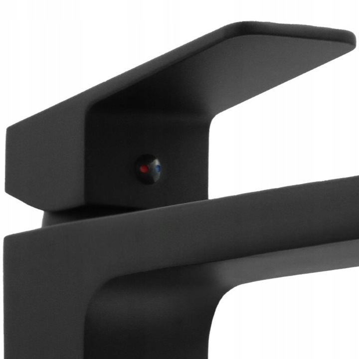 Bateria umywalkowa stojąca wysoka czarna nablatowa kran do umywalki