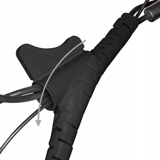 Osłona kabli czarna 1,5 m czarna Relaxdays, elastyczna osłona