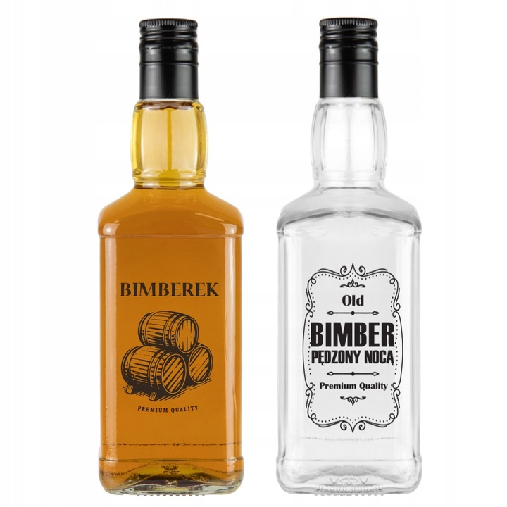 20x Butelki szklane DANIELS 0,5l nadruk BIMBER KRATOWNICA Wódka Alkohol