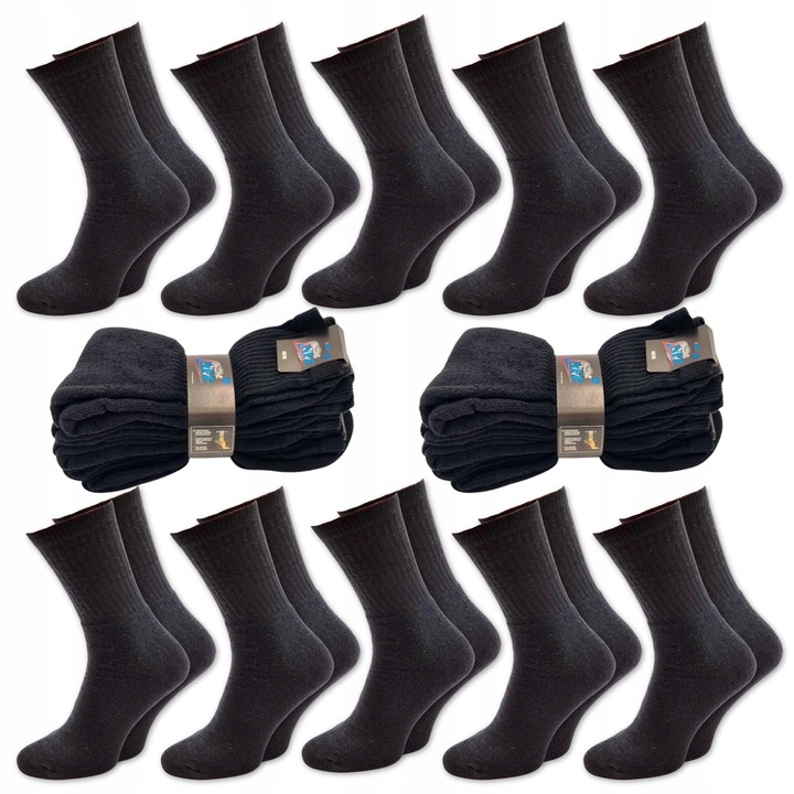 10 x Skarpety FROTTE skarpetki MĘSKIE zimowe CIEPŁE bawełniane GRUBE