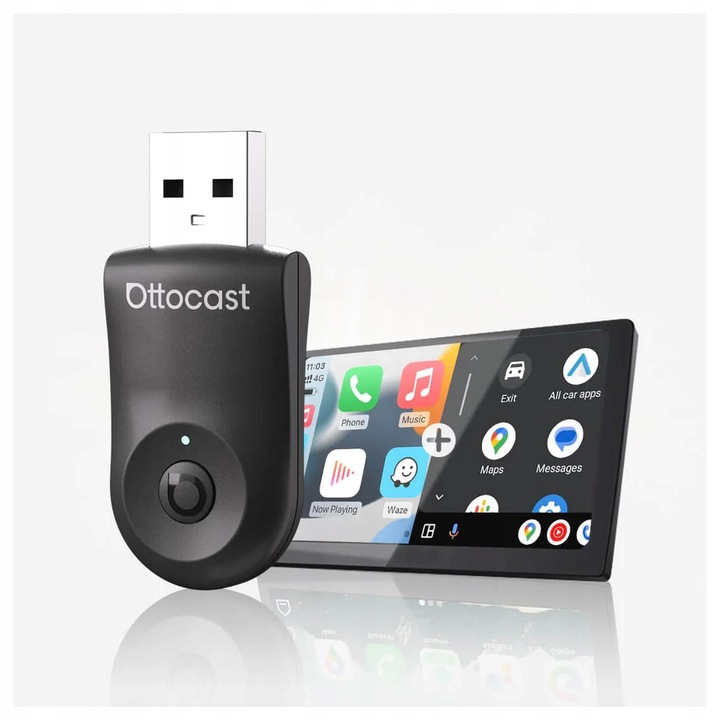 Ottocast Mini 2w1 Bezprzewodowy CarPlay / Android Auto Adapter CA505-T