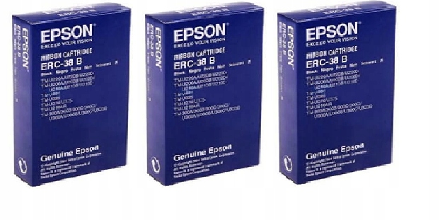 Taśma barwiąca EPSON ERC-38B czarna 3szt/pcs