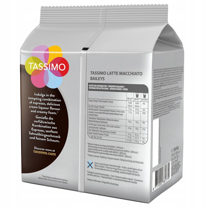 Tassimo Latte Macchiato Baileys, 8 sztuk
