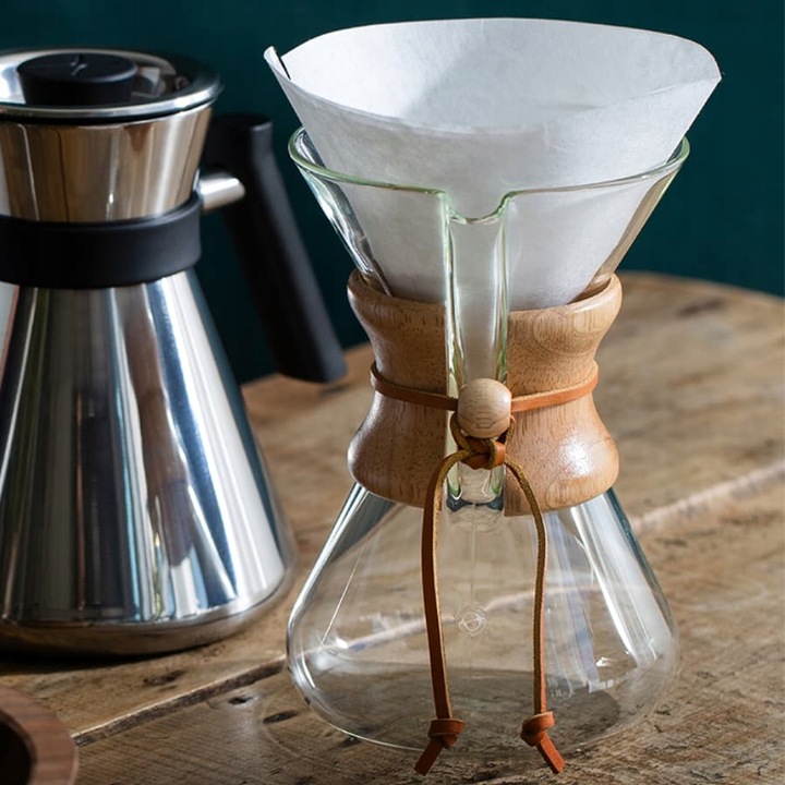 Filtry Papierowe Chemex Okrągłe 100szt Białe 6,8,10 filiżanek Coffee