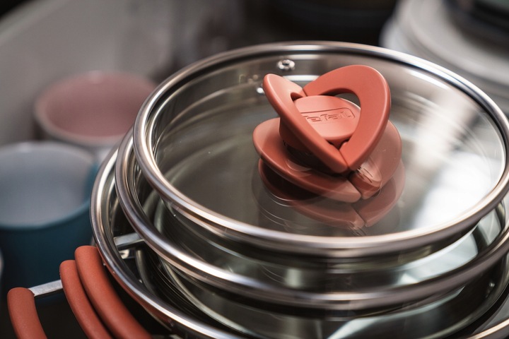 Zestaw garnków Tefal Opti'Space stal nierdzewna 6 el.