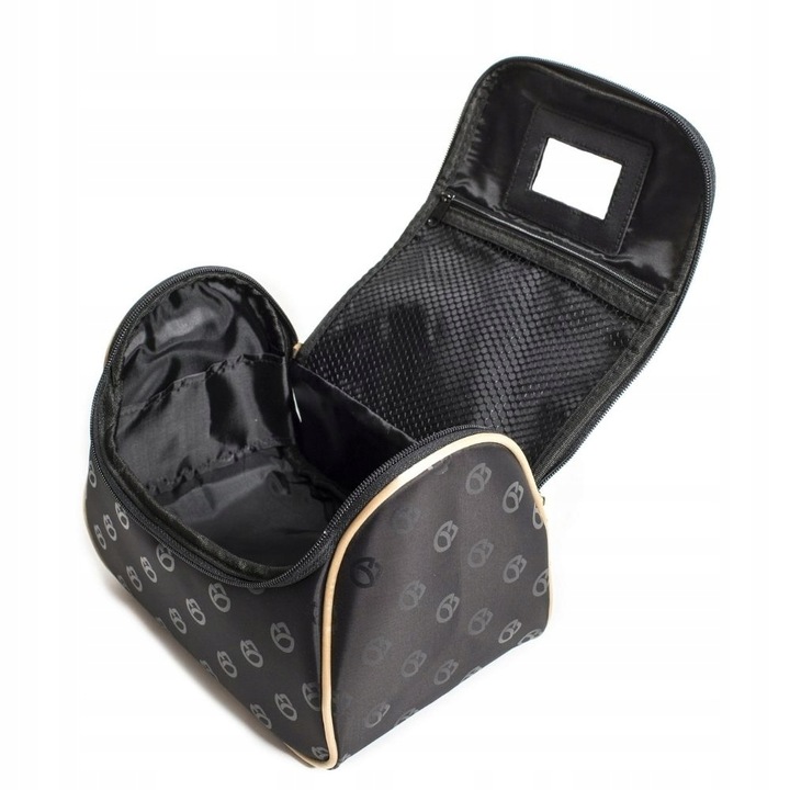 Kosmetyczka Damska Na Kosmetyki Średni Kuferek Podróżny Czarny NOBLE