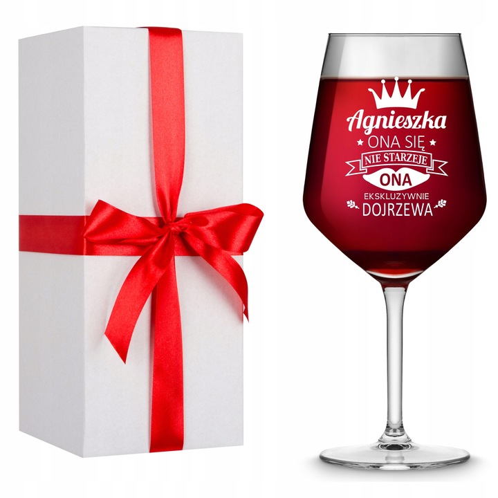 Kieliszek do WINA z GRAWERM PREZENT urodziny 18 20 30 40