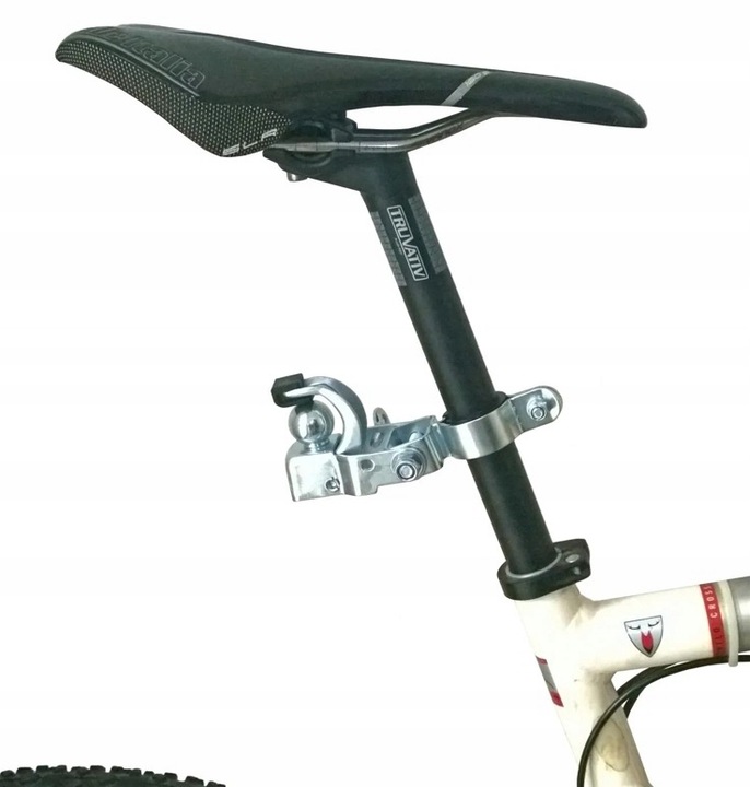 UCHWYT ZACZEP do przyczepki ROWEROWEJ DO DYSZLA do sztycy podsiodłowej