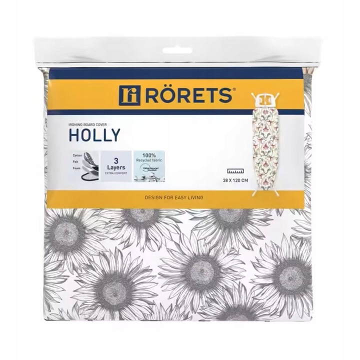 Pokrowiec na deskę do prasowania PREMIUM 3 warstwy gruby Rorets