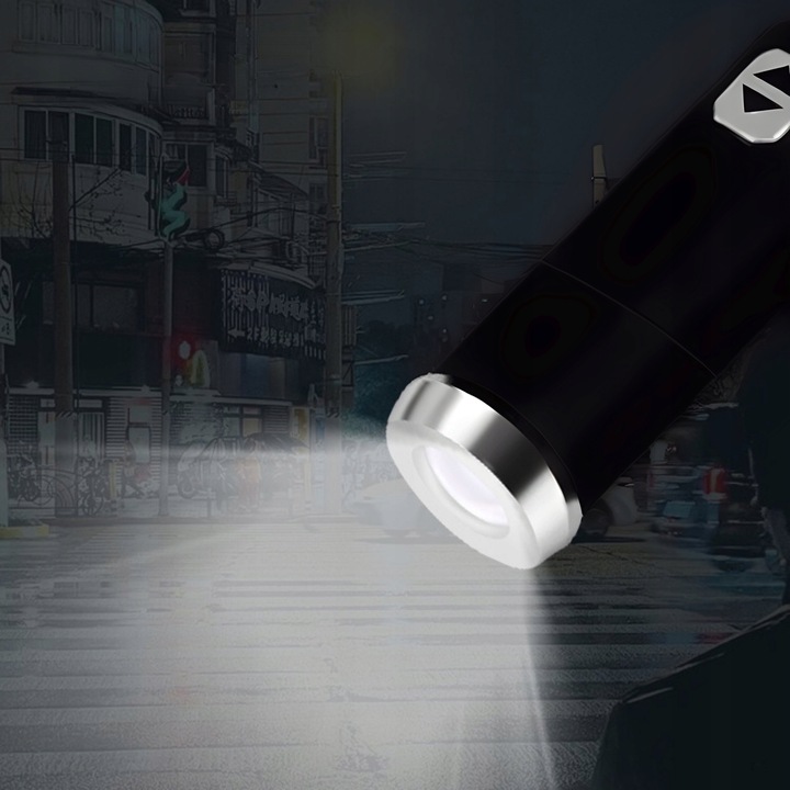 PARASOLKA AUTOMATYCZNA Z LATARKĄ LED PARASOL SKŁADANY PEŁEN AUTOMAT CZARNY