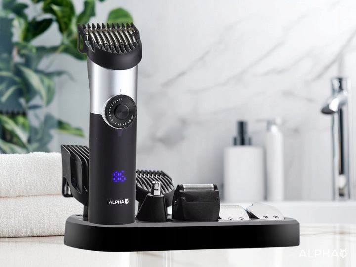 Maszynka Do Strzyżenia Włosów, Brody i Ciała 5W1 Trymer + Golarka Alpha