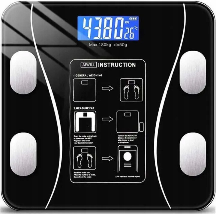 WAGA ŁAZIENKOWA SMART SLIM + APLIKACJA + GRATIS | 180KG ELEKTRONICZNA