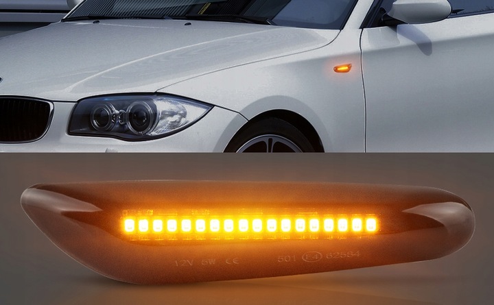 Erken Kierunkowskazy LED dymione migacze BMW E46 E90 E92 E60 E83 E87 E82