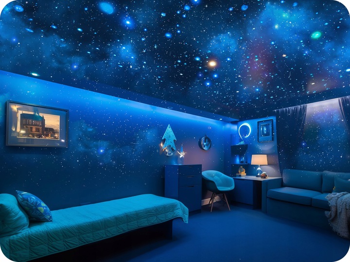 LAMPKA NOCNA KOSMOS PROJEKTOR GWIAZD RZUTNIK GWIAZD NIEBA DLA DZIECI PILOT