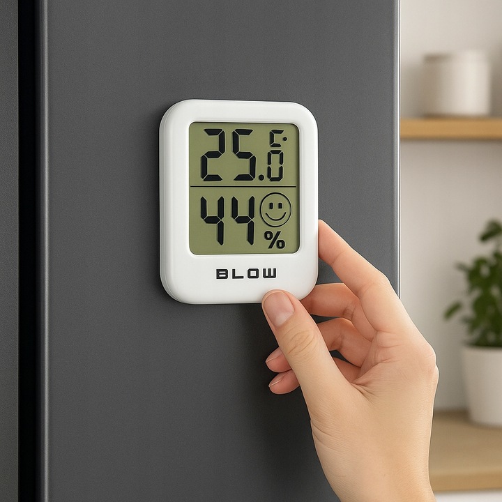 3x STACJA POGODOWA POGODY TERMOMETR MINI HIGROMETR BATERIA MAGNES