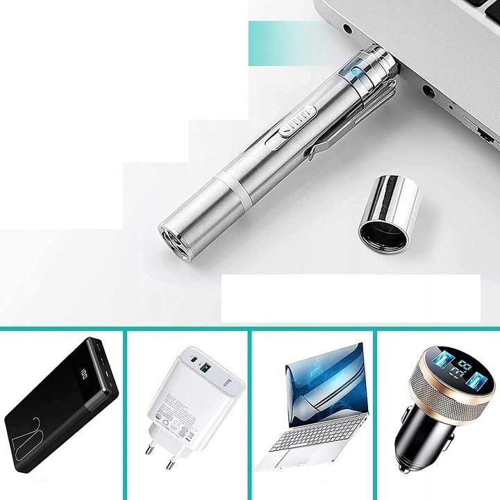 LASER WSKAŹNIK LASEROWY LATARKA ZABAWKA KOTA Ładowany przes USB Laser UV