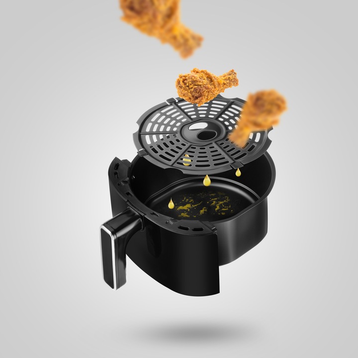 FRYTKOWNICA BEZTŁUSZCZOWA AIRFRYER GRILLOWANIE DUŻA NIEPRZYWIERAJĄCA