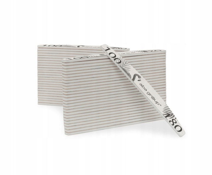 Pilnik do Paznokci Łódka Półksiężyc 100/180 Slim Zestaw 50 szt Aba Group