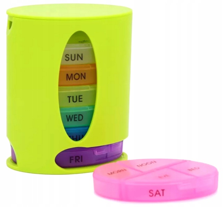 Kasetka Pojemnik Pudełko na leki 7dni x3przegródki