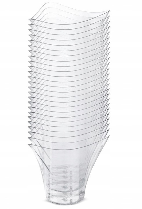 PUCHAREK POJEMNIK na deser GÓRA FALISTA WAVES 25 sztuk PRZYSTAWKI PRZEKĄSKI