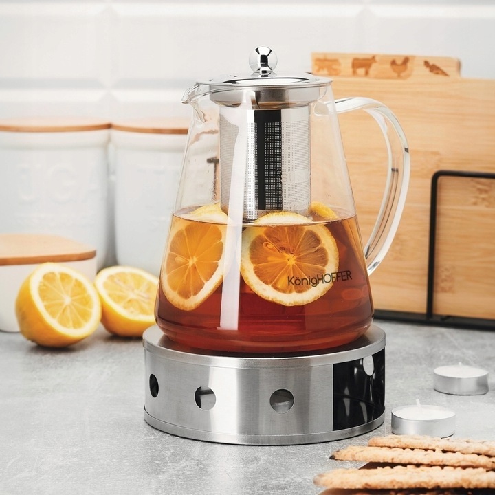 DZBANEK do HERBATY ZAPARZACZ z Podgrzewaczem DUŻY Konighoffer Tibi 1,3L