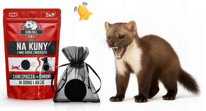 ODSTRASZACZ NA KUNY ŚRODEK ZAPACHOWY DO OCHRONY SAMOCHODU KUNA BALL 2