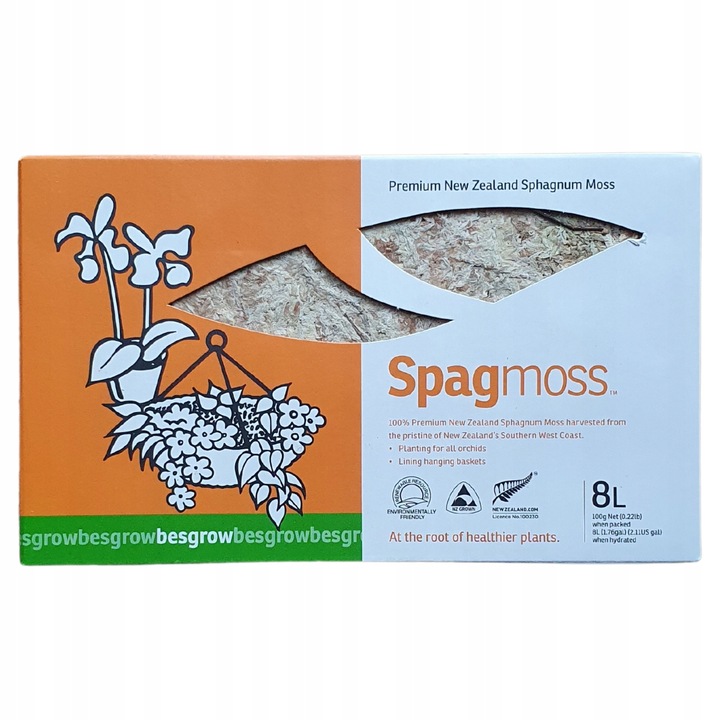 Mech Sphagnum 8L Besgrow Spagmoss Classic torfowiec 100G podłoże pH