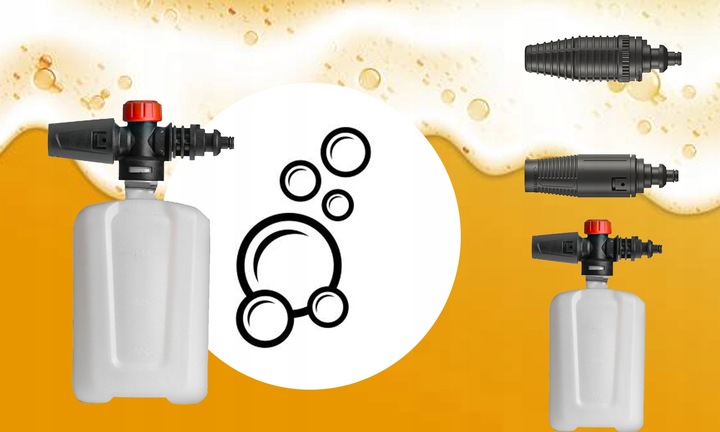 MYJKA CIŚNIENIOWA 290 BAR POMPA SAMOSSĄCA TURBO ZESTAW MOCNA MOC 2200W