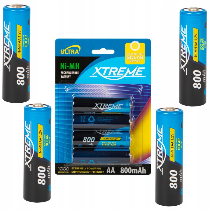 4x AKUMULATOR AKUMULATORKI AA Ni-MH 1.2V R6 LR6 DO LAMP SOLARNYCH